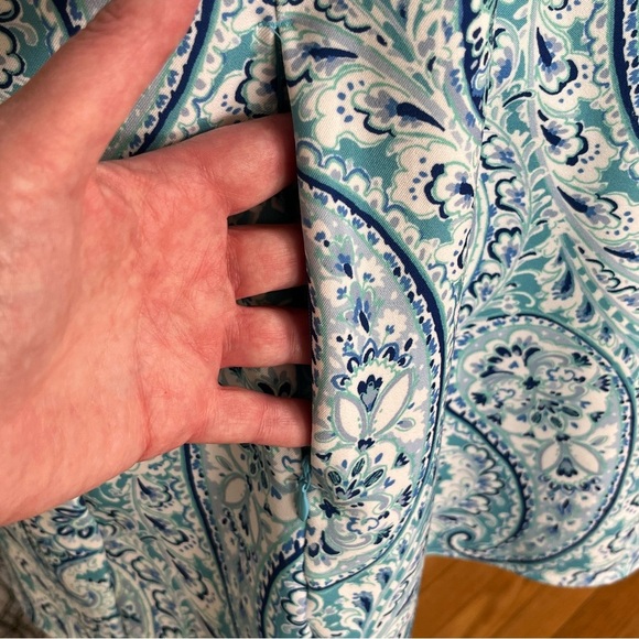 Sigrid Olsen Tennis/Golf Women’s Size Medium Blue Paisley Dress Zip Pockets - Picture 4 of 9